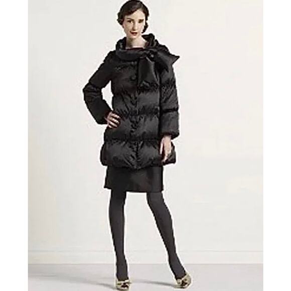 kate spade Jackets & Blazers - Exquisite Kate Spade Puffer DOWN Jacket Scart Coat Collar $599 Black Size Large